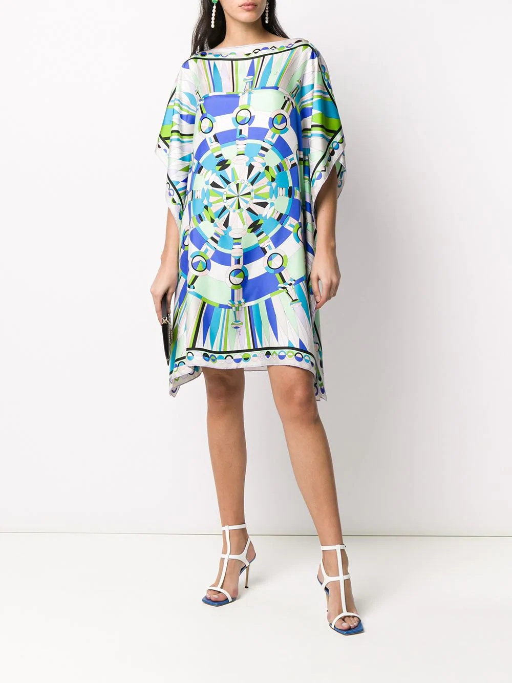 abstract print handkerchief dress - 2