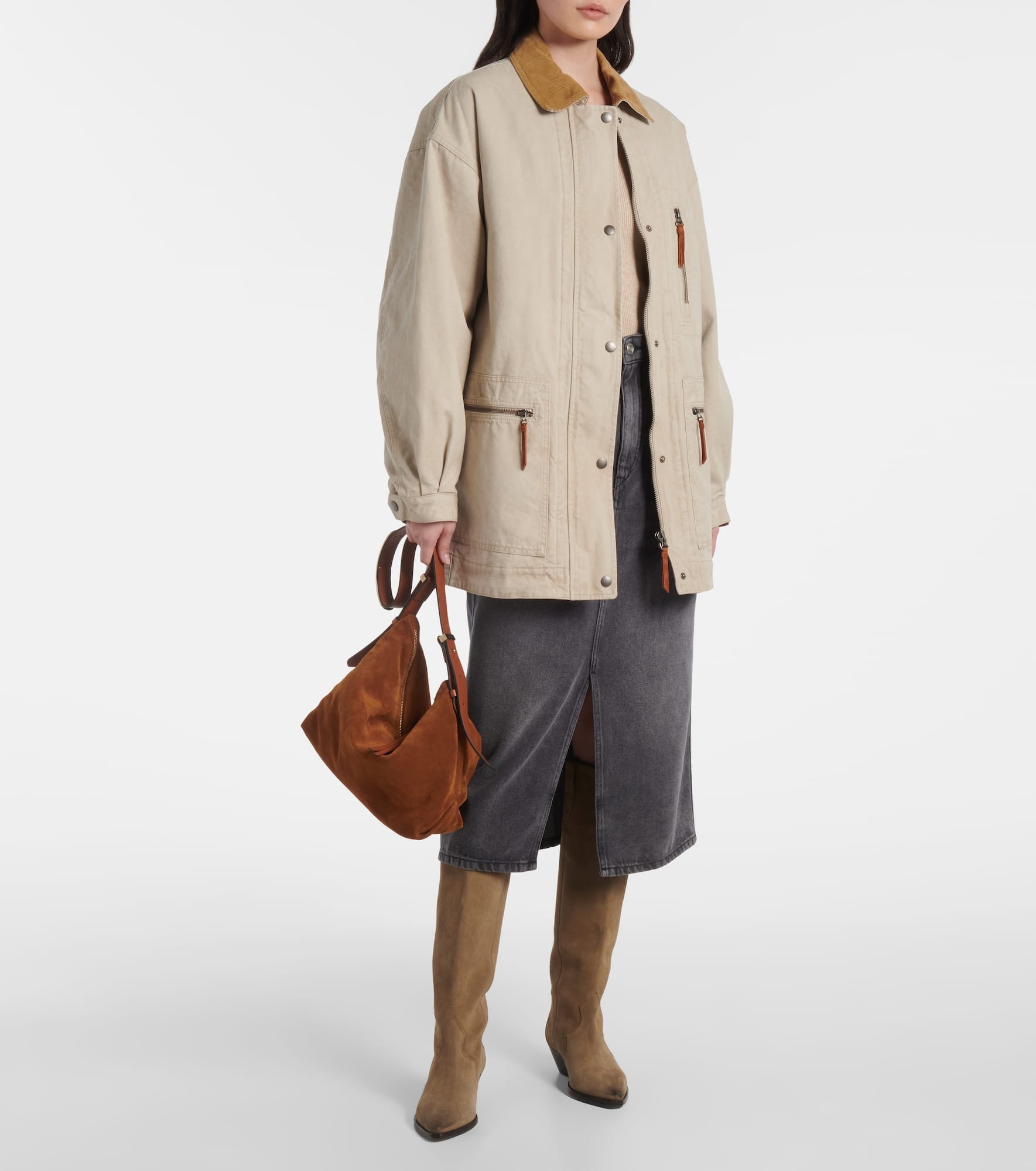 Kimeliaga corduroy-trimmed jacket - 2