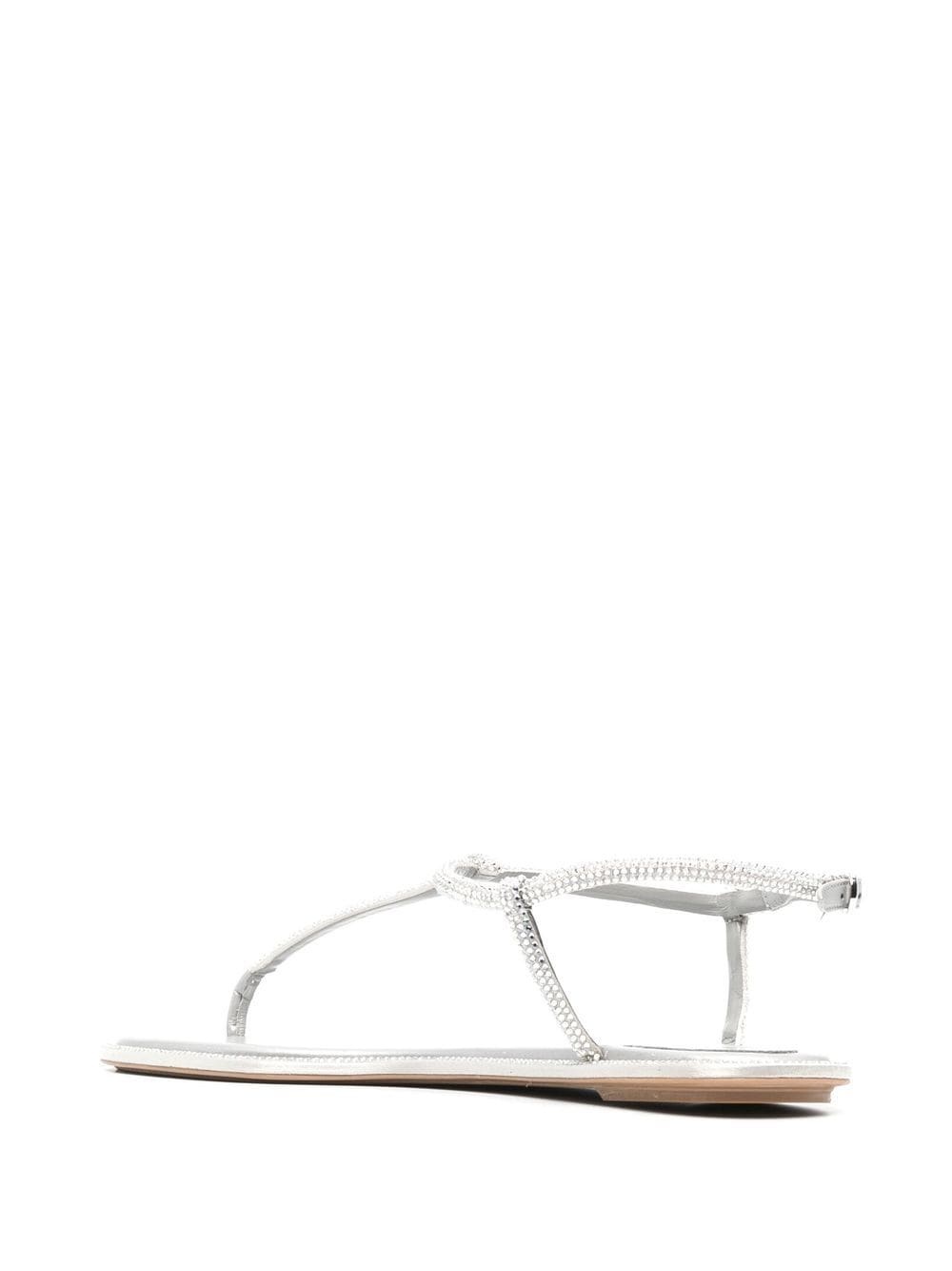 Rene' Caovilla - RENE' CAOVILLA DIANA WHITE SANDAL WITH CRYSTALS - 4