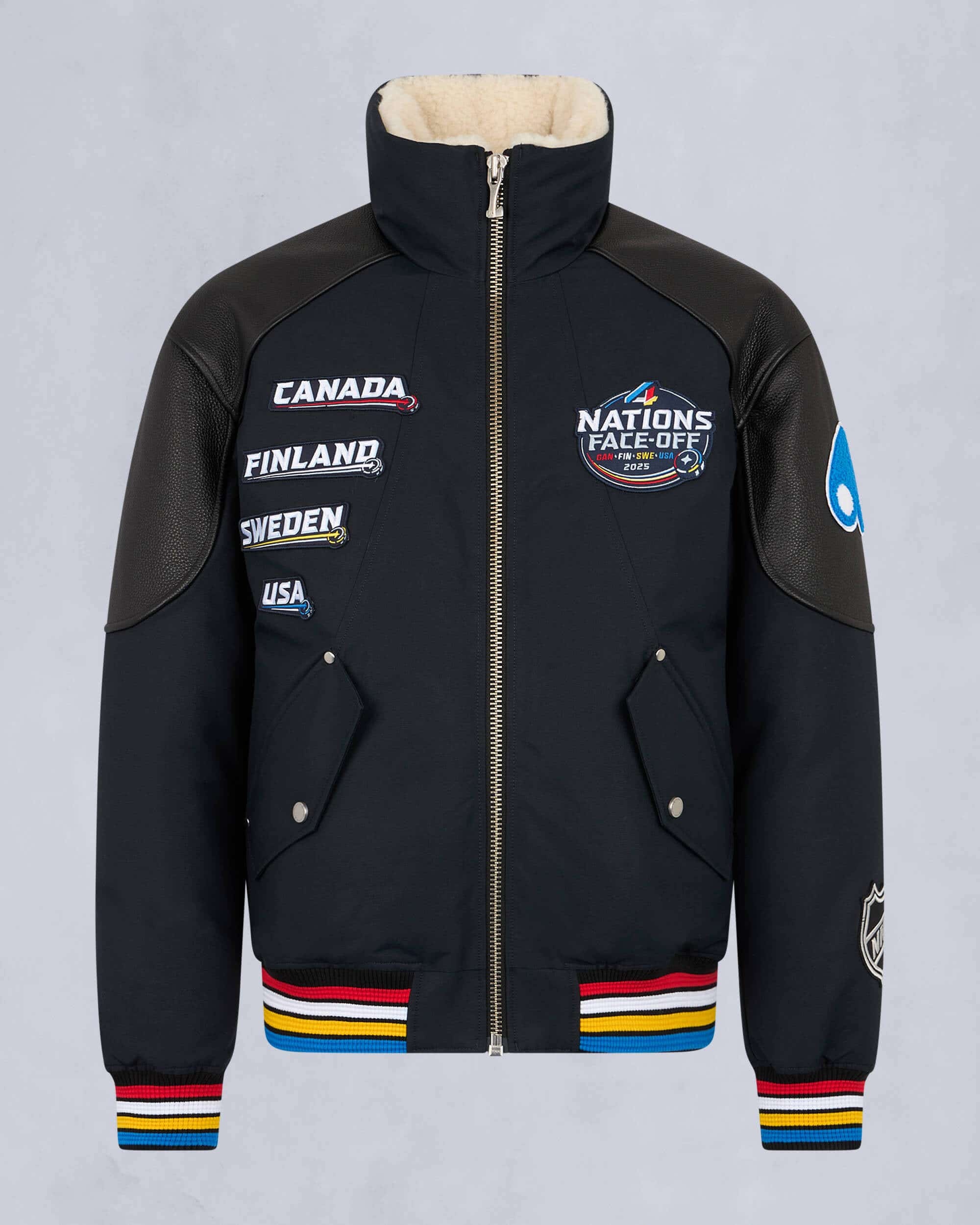 MOOSE KNUCKLES X NHL 4 NATIONS FACE-OFF BOMBER JACKET - 1
