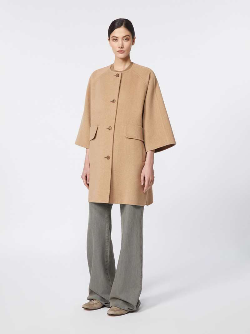 FERIALE Camel broadcloth coat - HAZELNUT BROWN 3