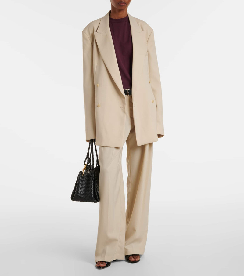 The Frankie Shop Newark double-breasted cotton blazer outlook
