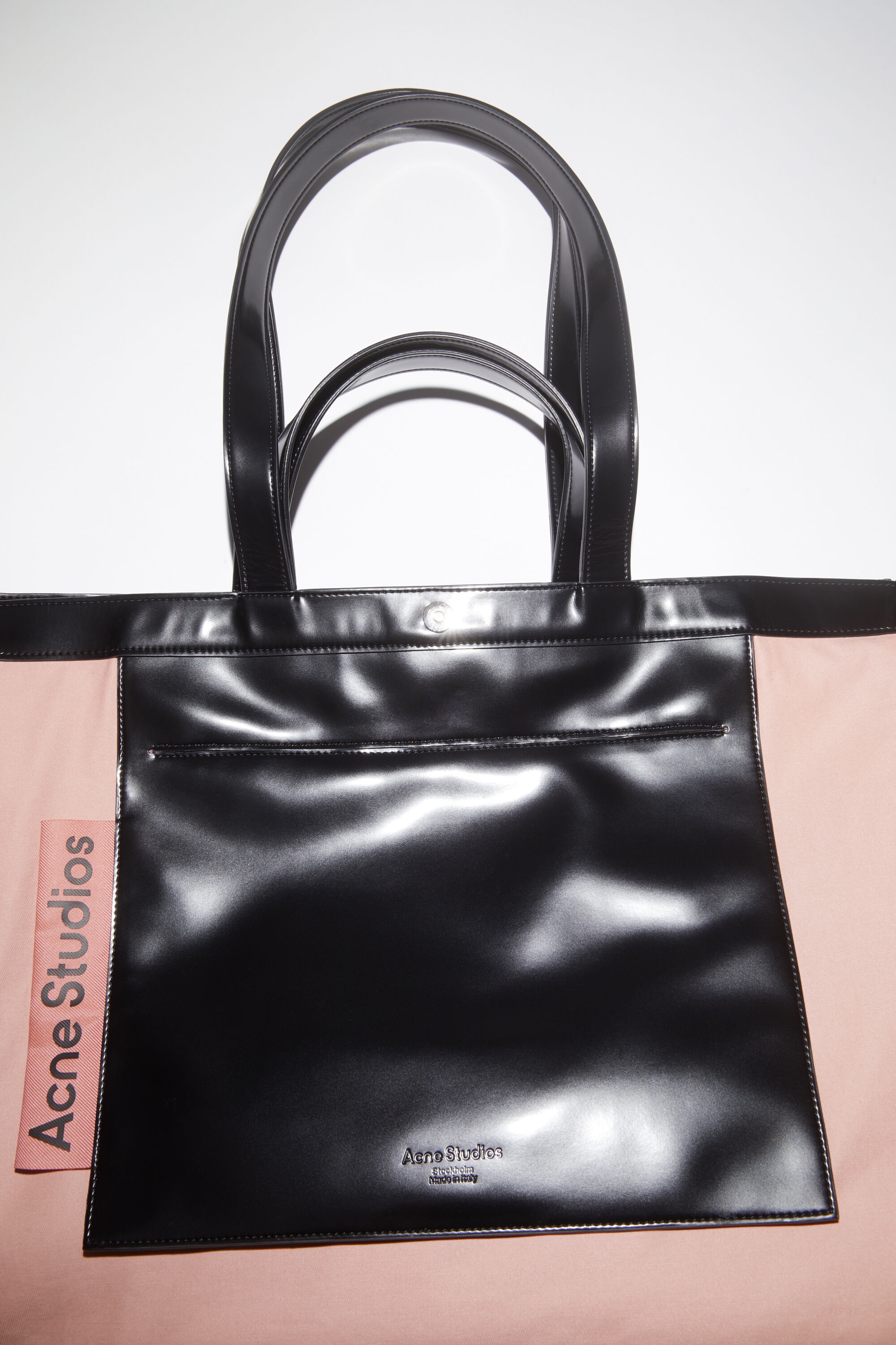 Logo shoulder tote bag - Black - 6