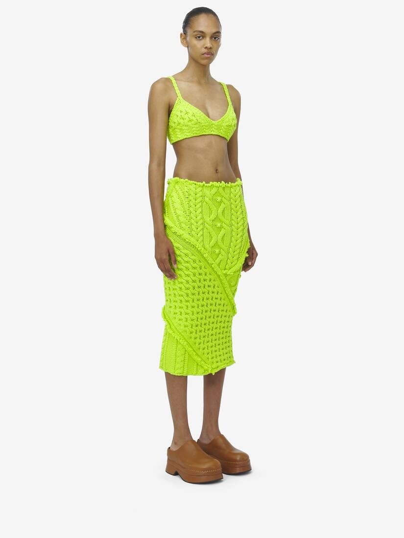 Cable Knit Pencil Skirt - 3