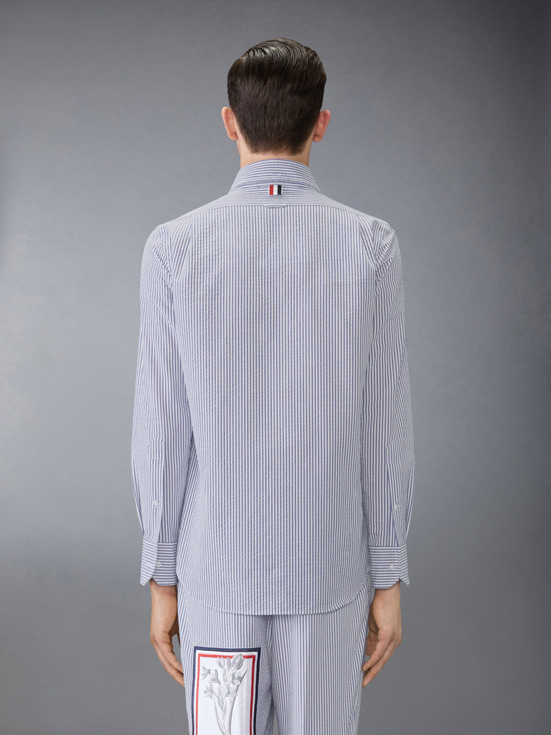 SEERSUCKER FRAMED FLORAL SHIRT 3