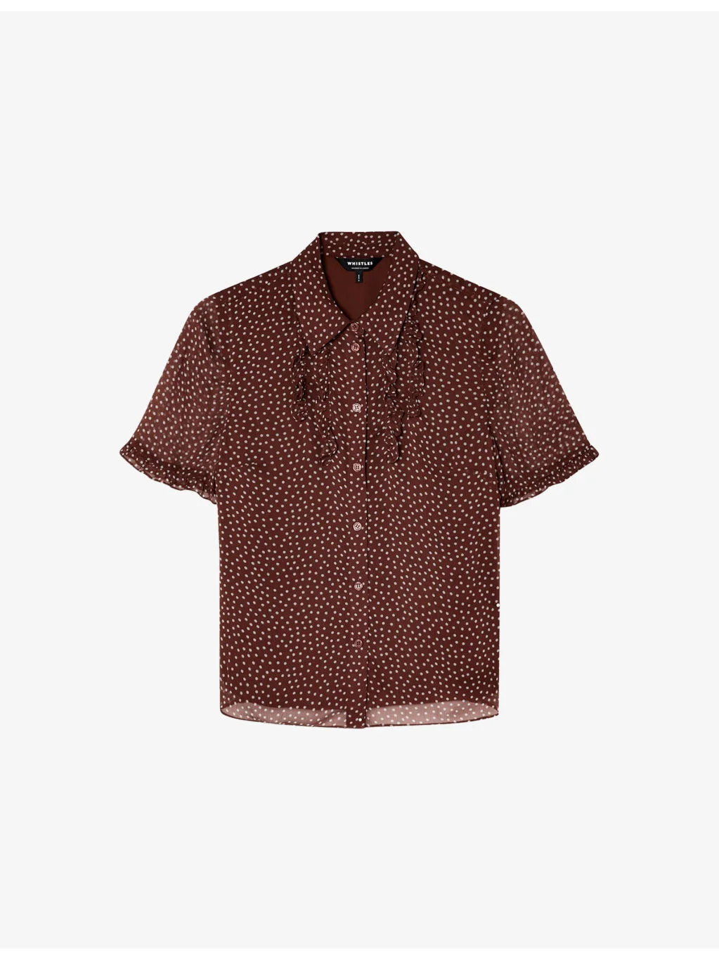 Polka-Dot Short-Sleeve Woven Shirt - 1