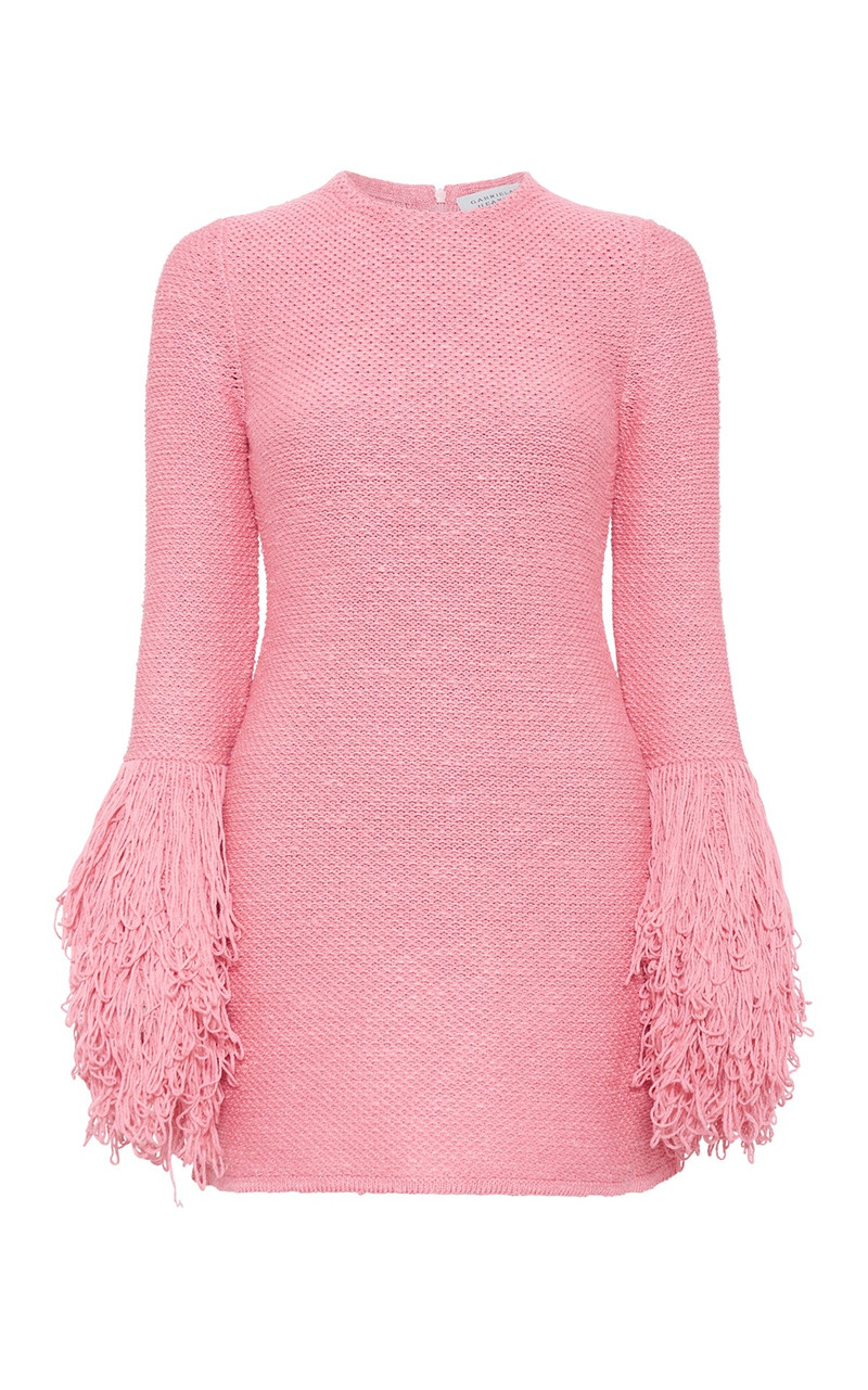 gabriela hearst pink dress Gabriela Hearst Carole Belted Off-The-Shoulder Midi Dress, Fuchsia, Women's, 0, Cocktail & Party Wedding Guest Dresses Off-The-Shoulder Dresses