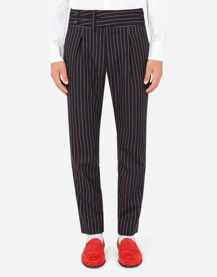 Pinstripe wool pants - 1