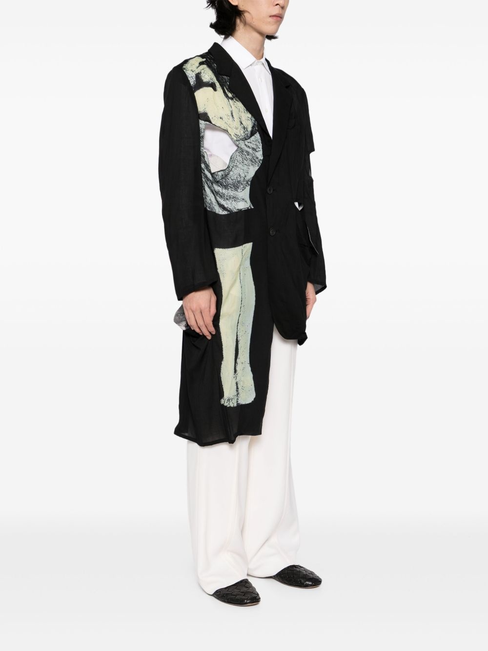 graphic-print blazer - 3