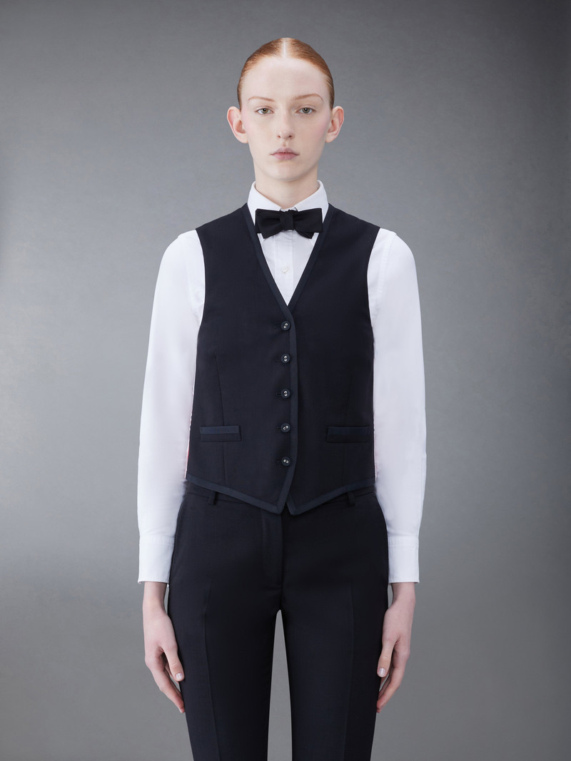 V-neck button-fastening waistcoat 1