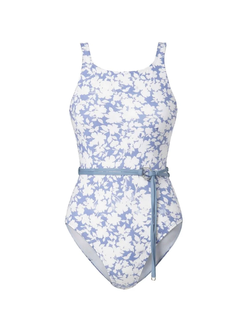 floral-print ring-detail swimsuit - 1