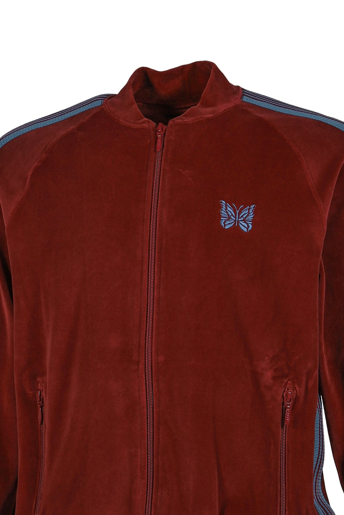 RIB COLLAR TRACK JACKET - C/PE VELOUR / BUR - 9