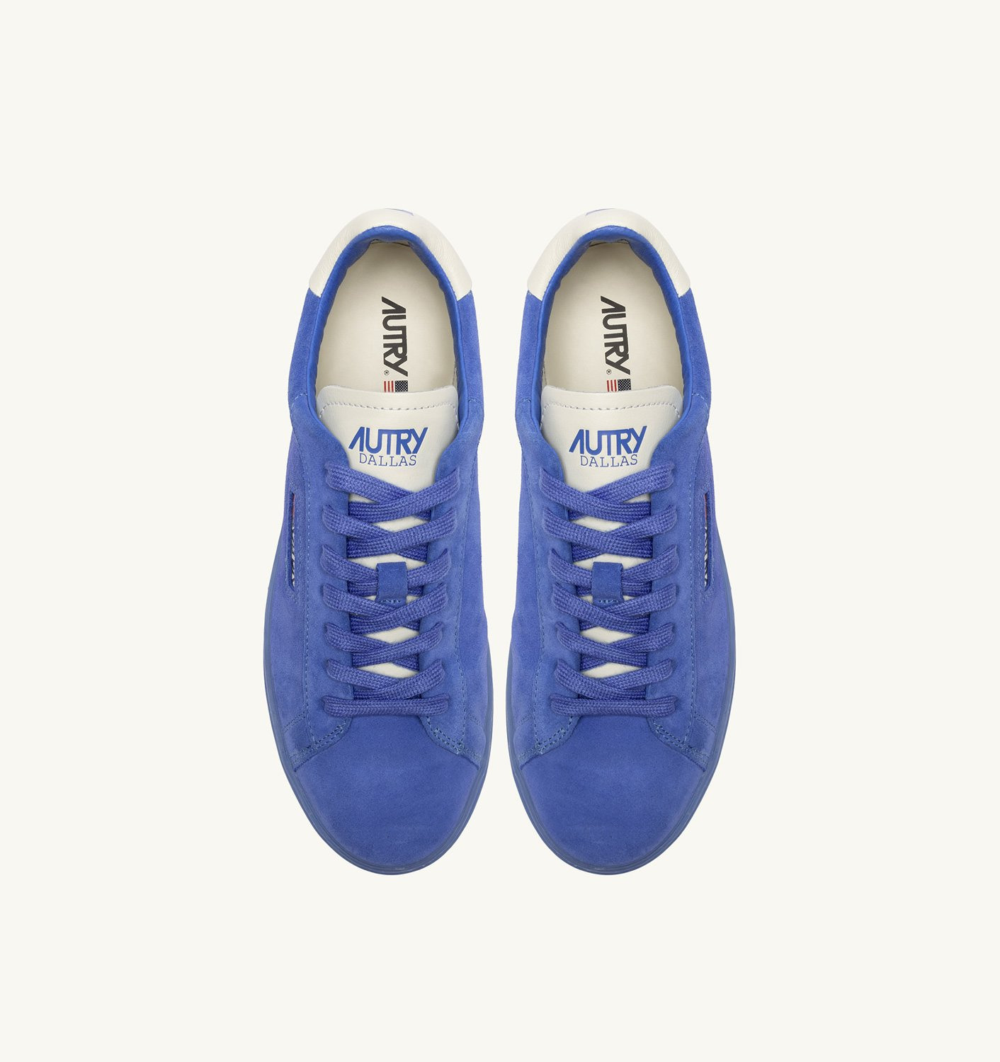 DALLAS LOW SNEAKERS IN MARSHMALLOW AND PALACE BLUE SUEDE - 5