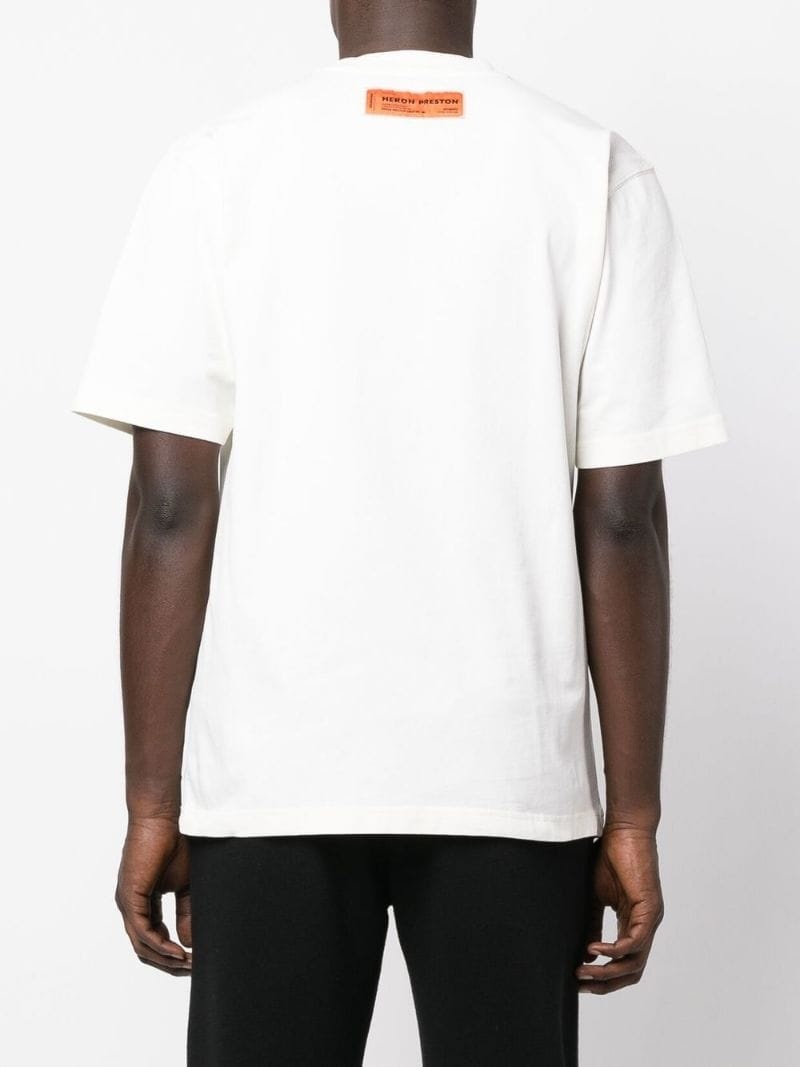 logo-patch cotton T-shirt - 4