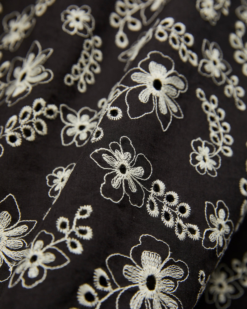 Portuguese Flannel Folclore 4 Embroidery Shirt in Black outlook