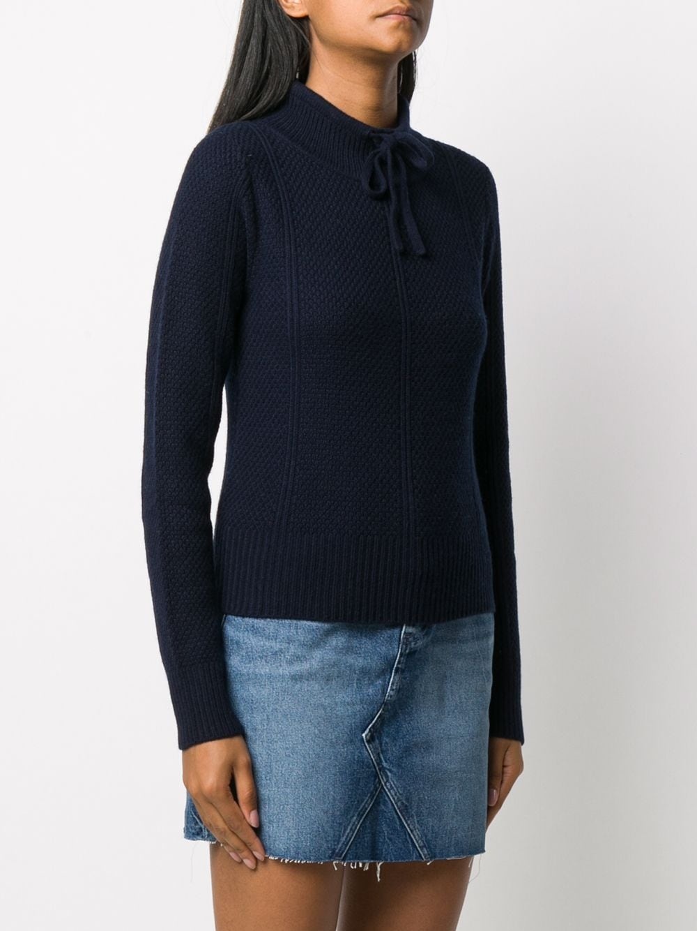 drawstring-neck jumper - 3