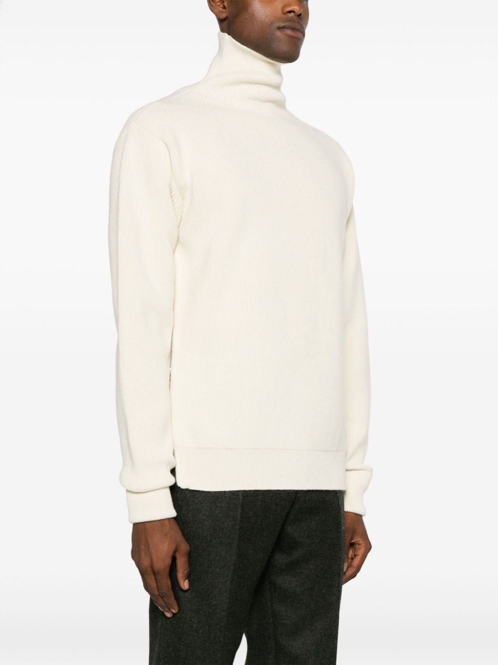 roll-neck wool jumper - 3