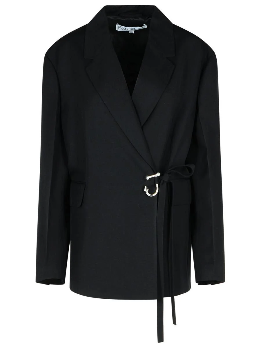 JW Anderson 'T' Black Viscose Blazer - 1