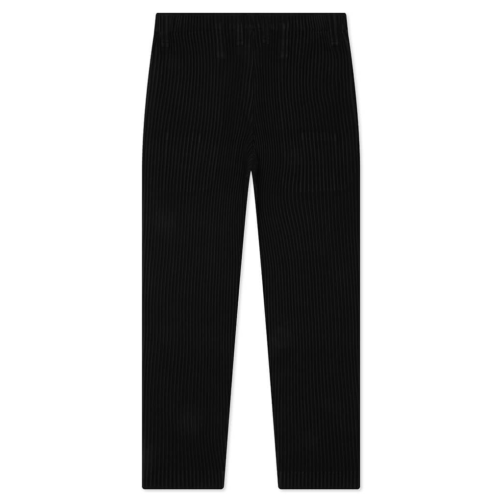 WOOL LIKE LIGHT PANTS - BLACK - 2