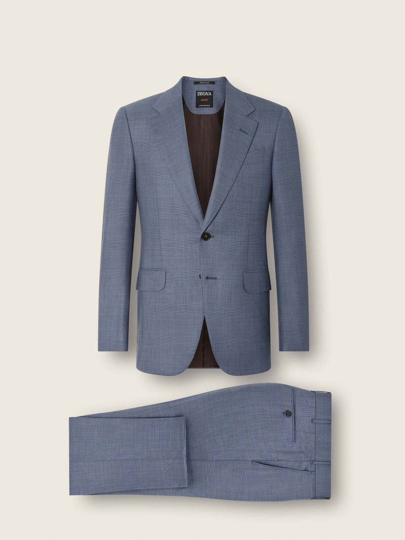 ZEGNA LIGHT BLUE CENTOVENTIMILA WOOL SUIT outlook