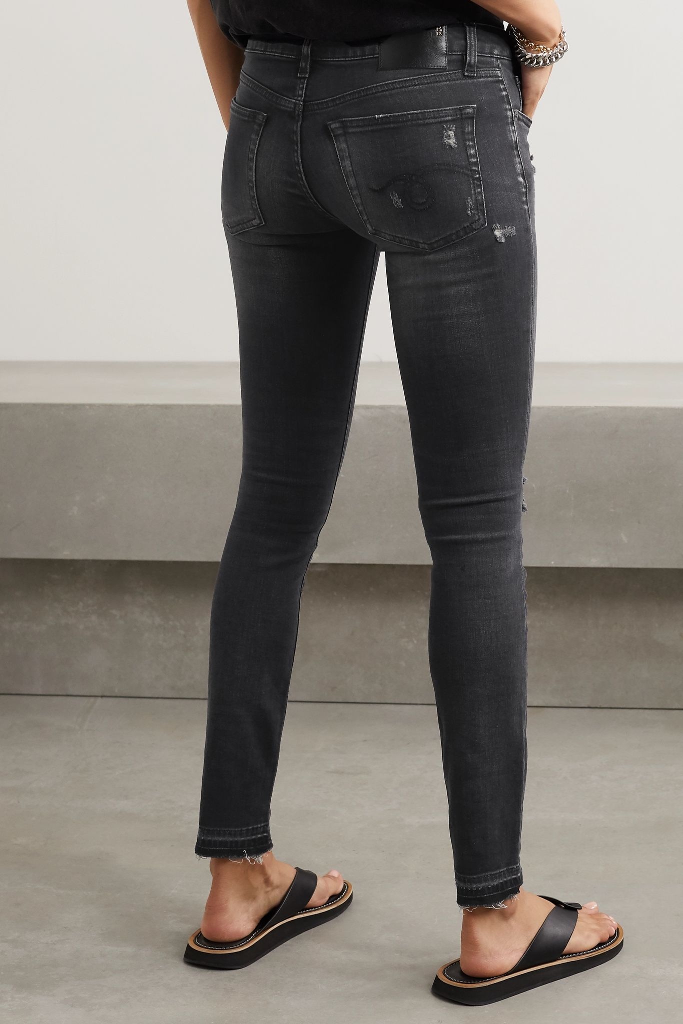 Kate distressed high-rise skinny jeans - 3