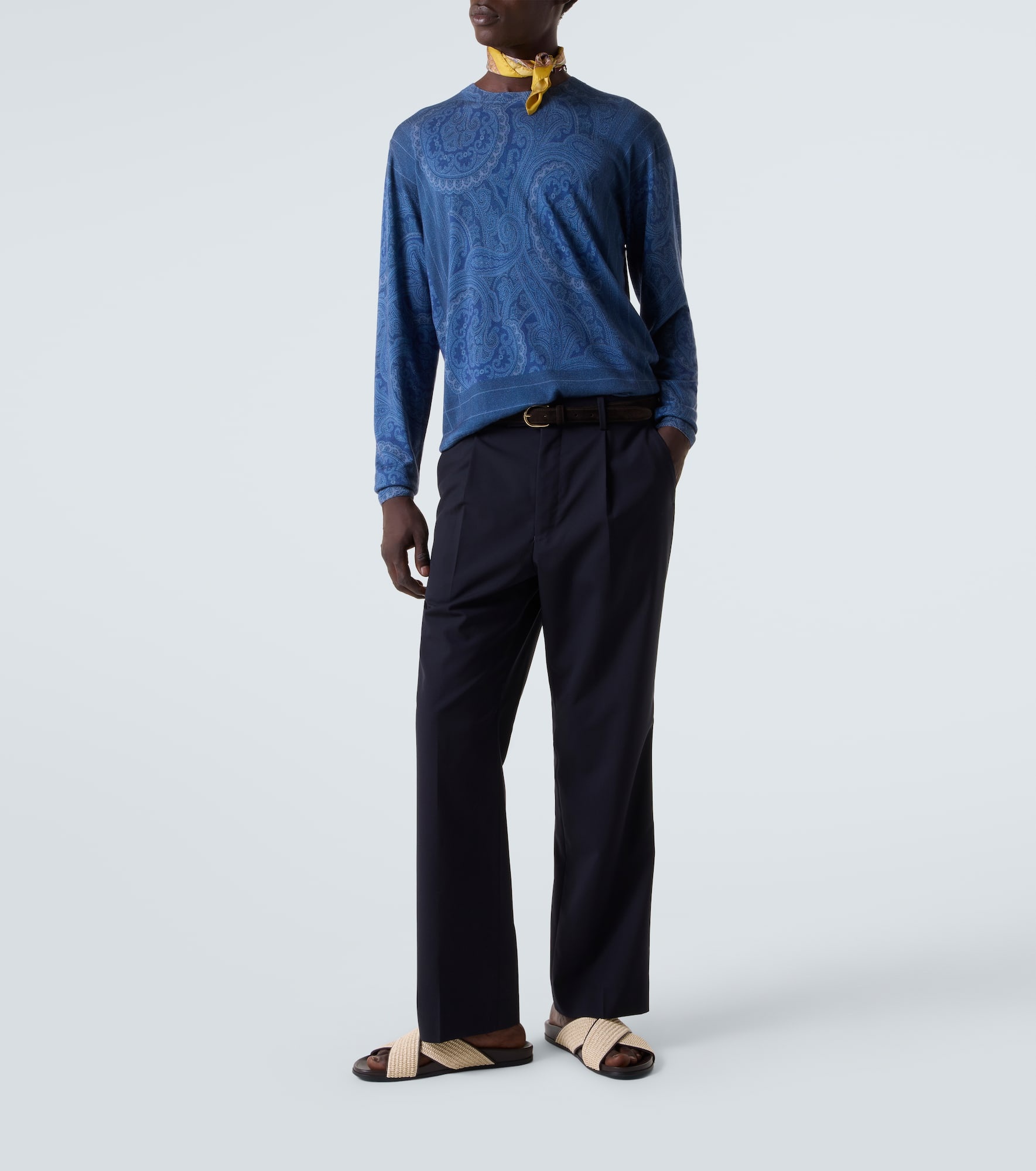 Paisley silk and cashmere sweater - 2