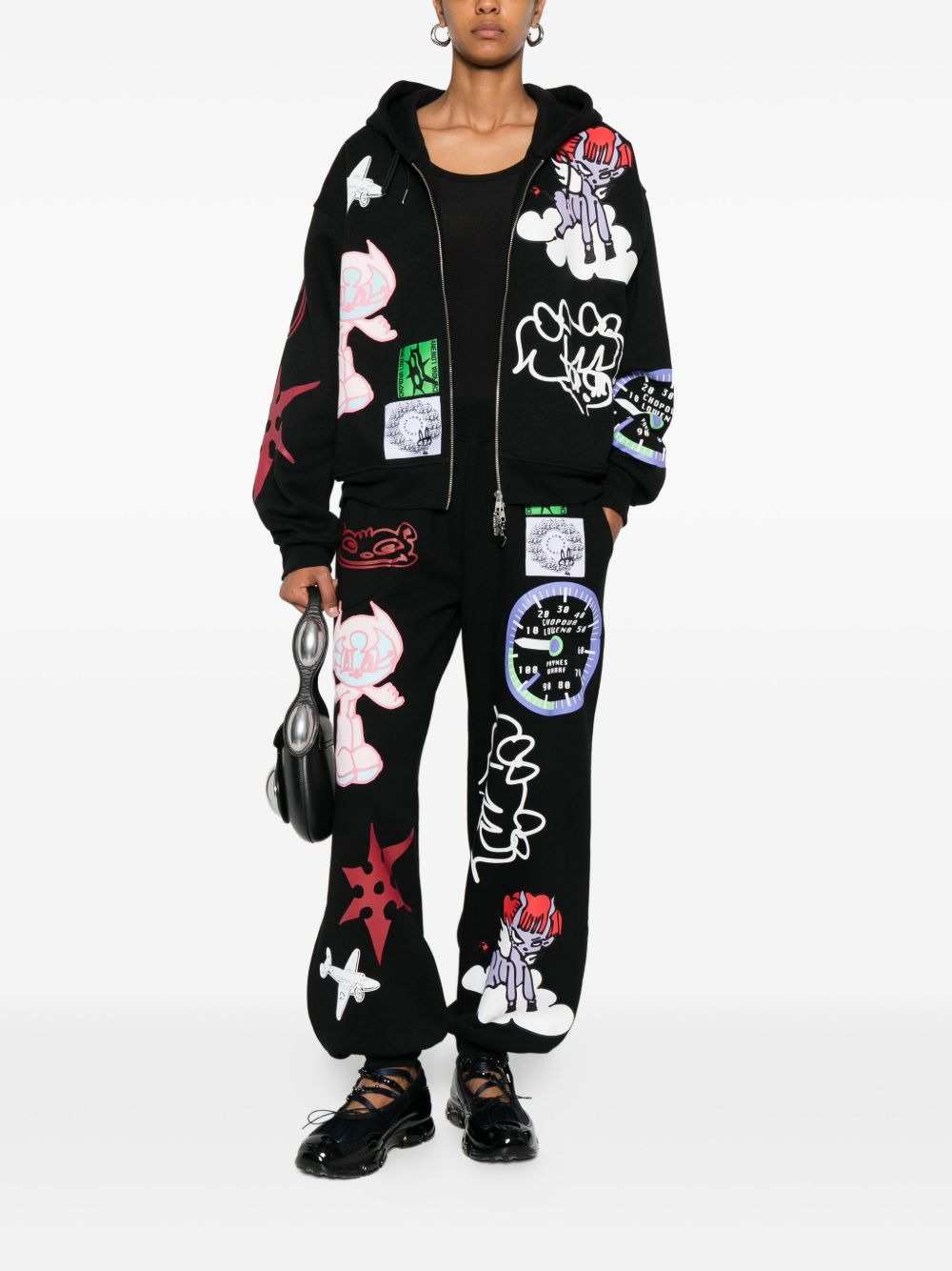 Flying High graphic-print zip-up hoodie - 2