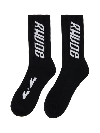 Rhude Black 4x4 Sport Socks outlook
