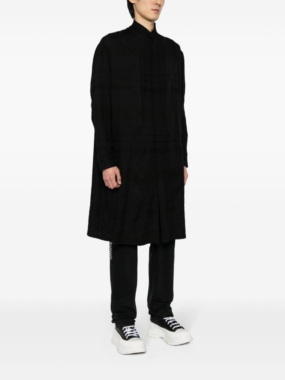 longline button-up shirt - 3