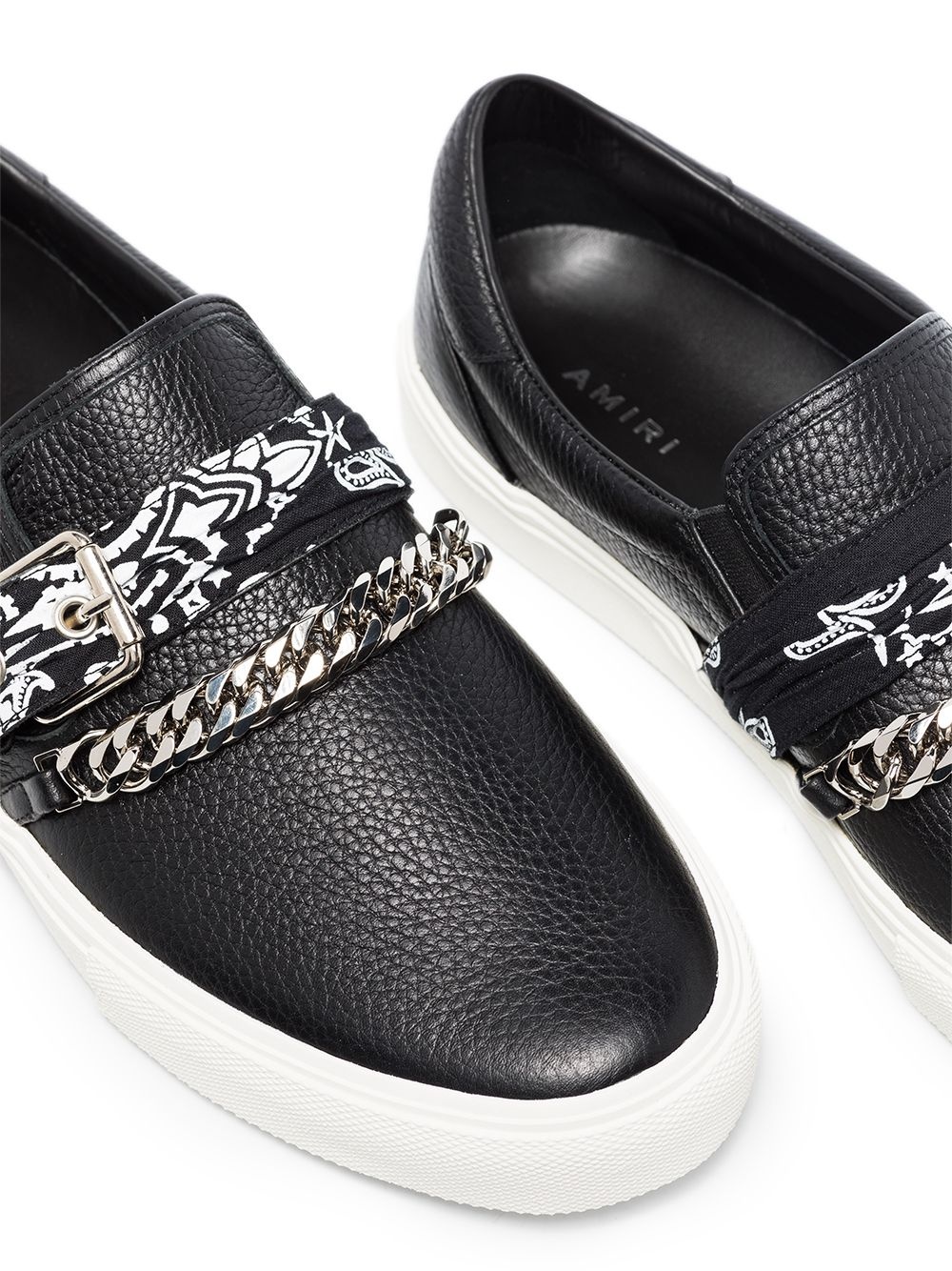 bandana-strap chain-detail sneakers - 3