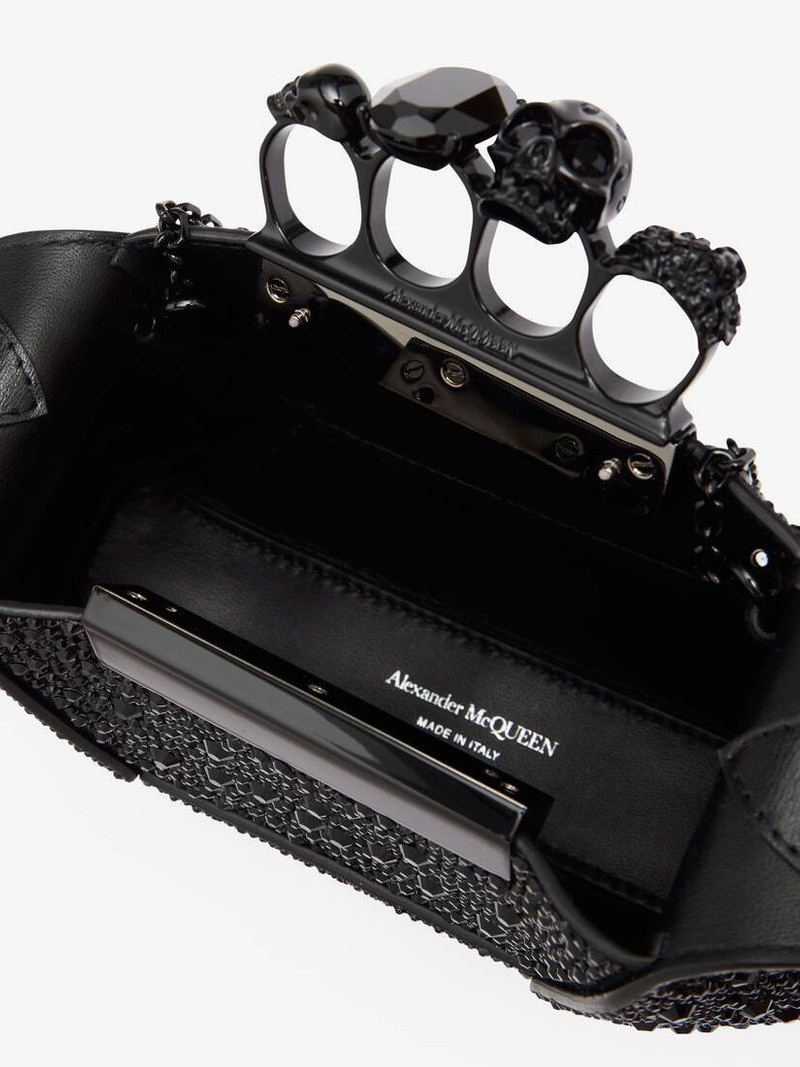 Women's The Jewelled Hobo Mini Bag in Black 5