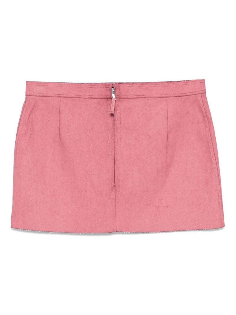 Rick Owens coated-finish mini skirt outlook
