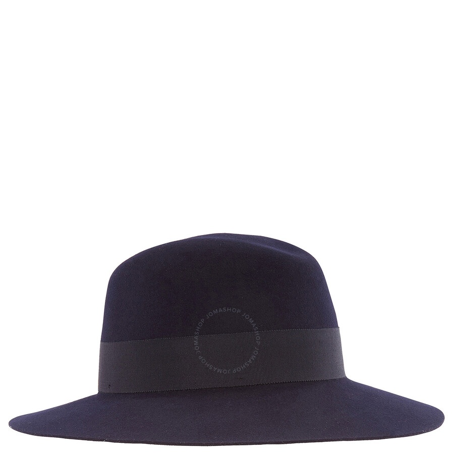 Maison Michel Ladies Navy Henrietta Wool Felt Fedora Hat - 5