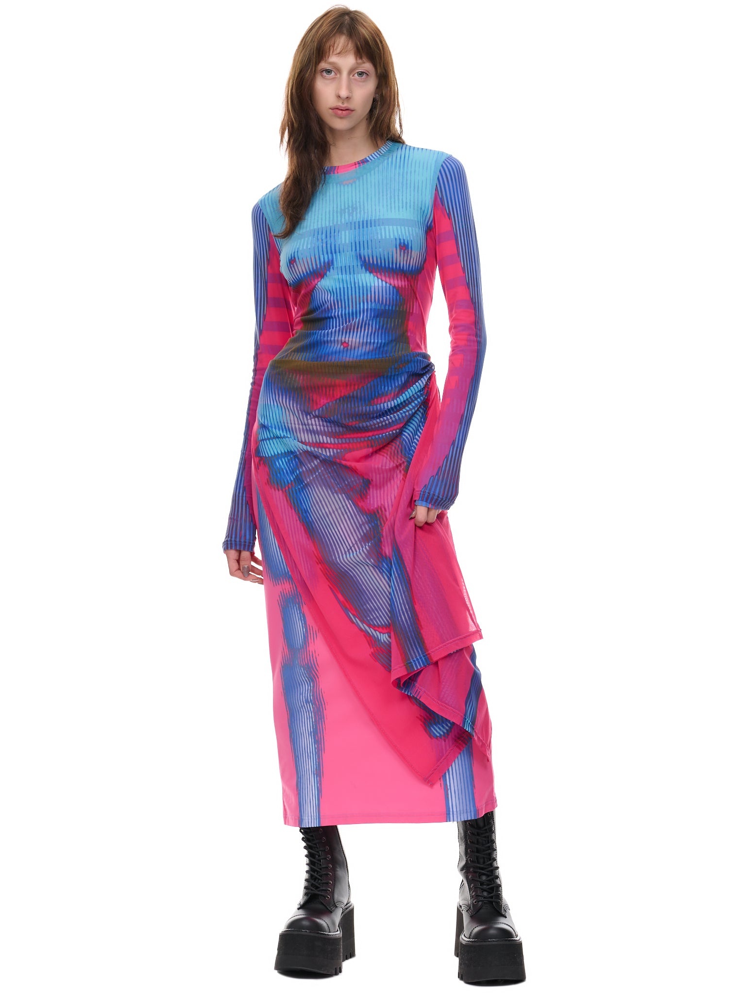 Pink & Blue Body Morph Dress - 7