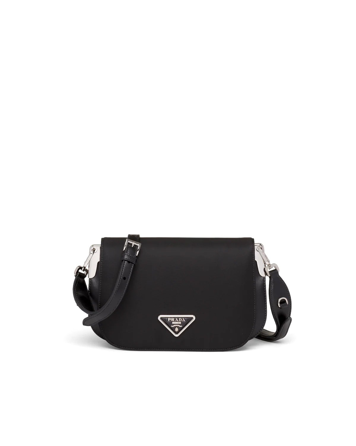 Nylon and leather shoulder bag - 1