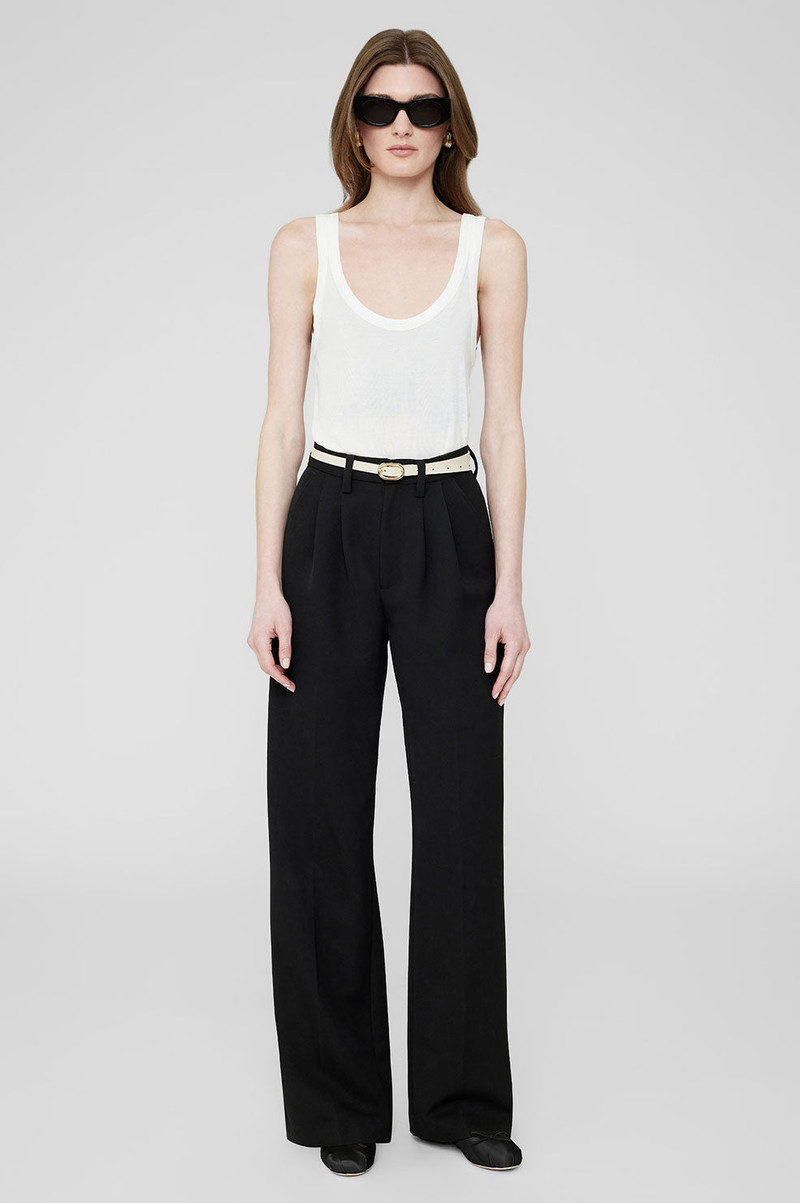 ANINE BING Mini Signature Link Belt - Ivory With Gold outlook