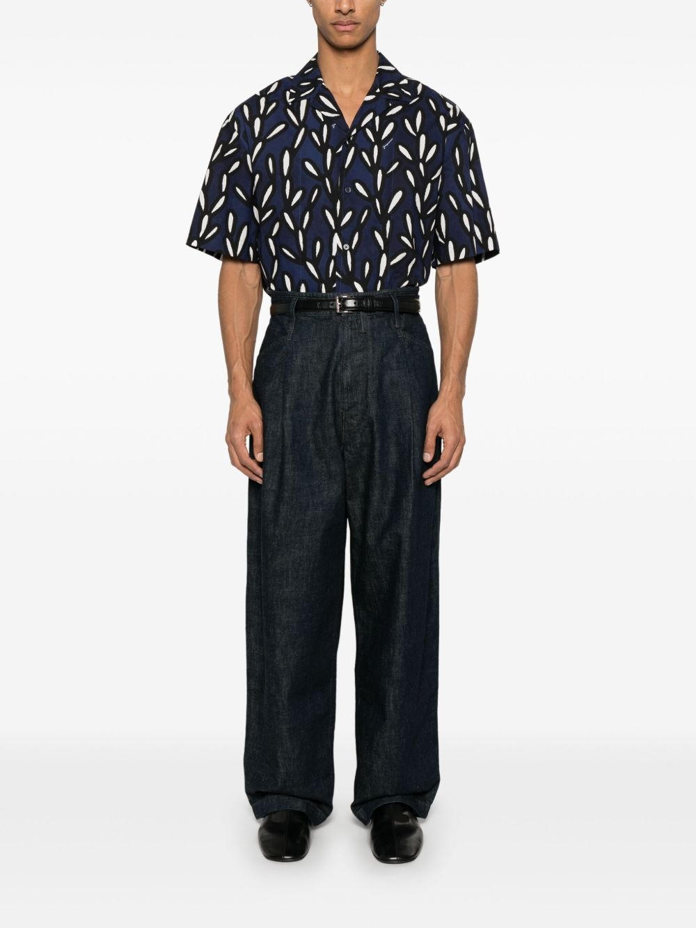 pleated workwear jeans - 2