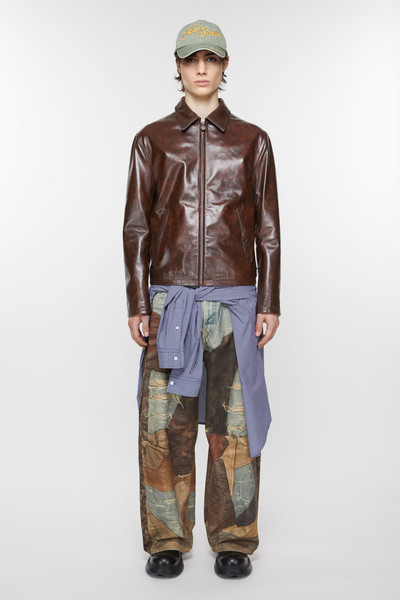 Acne Studios Leather jacket - Brown outlook