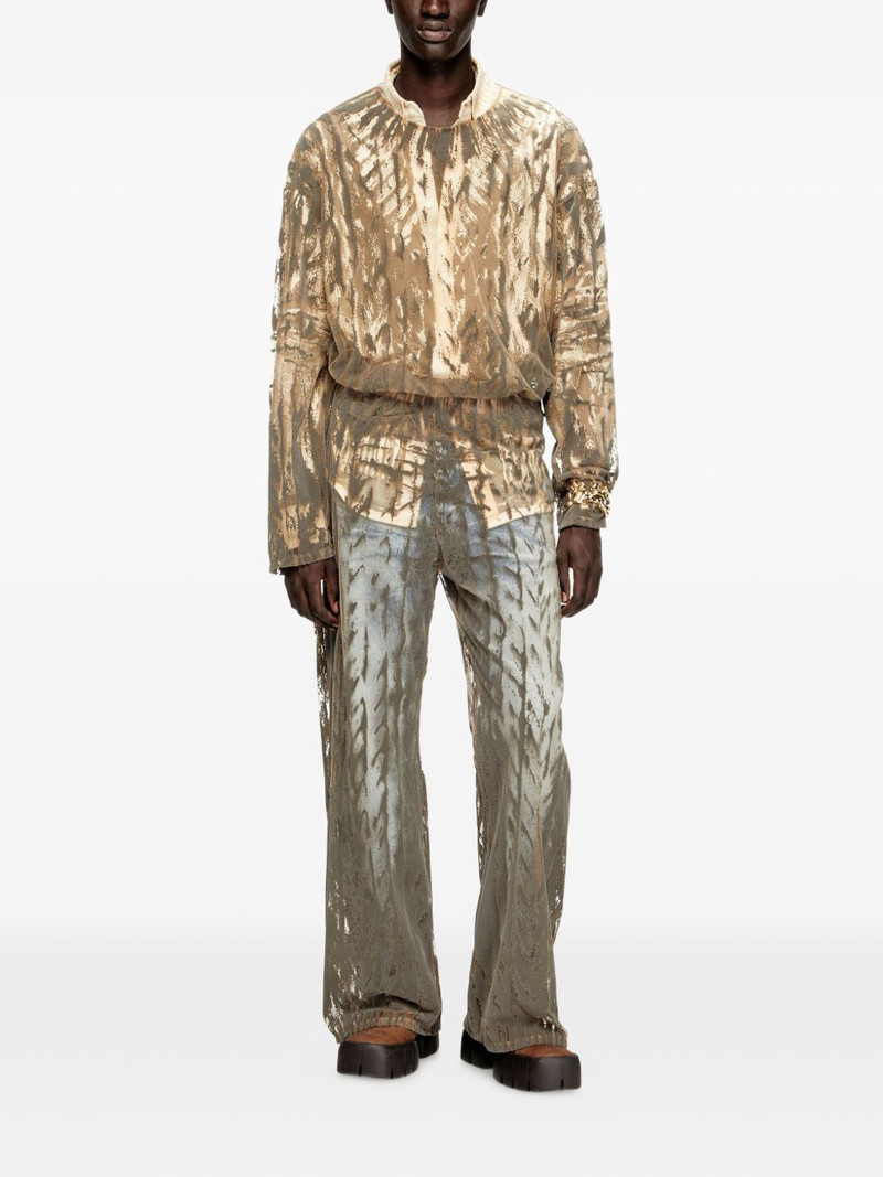 Diesel cable-print tulle trousers outlook