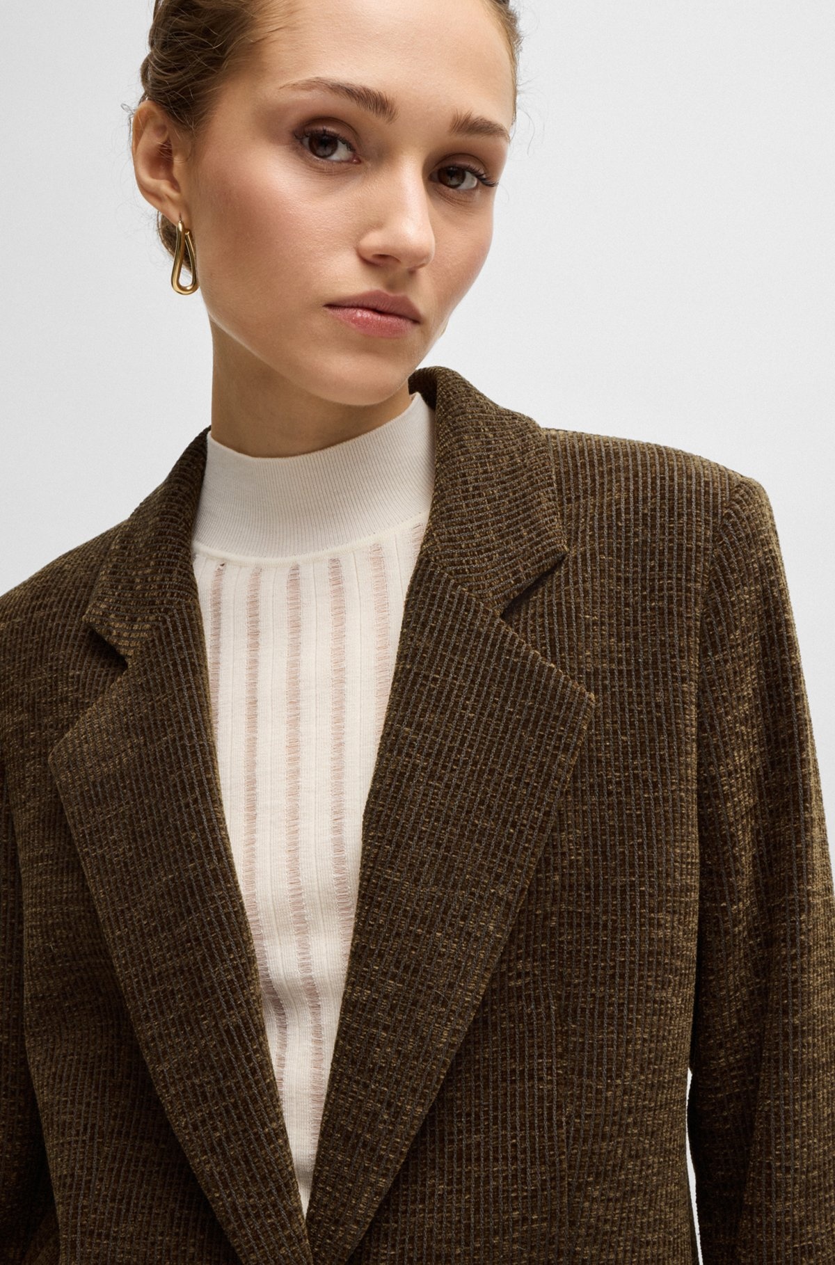 RELAXED-FIT JACKET IN VELVET CORDUROY - 5