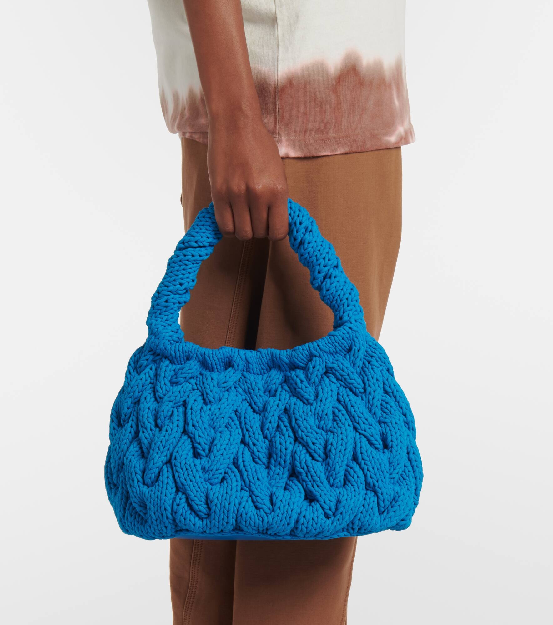 Cable-knit tote bag - 6