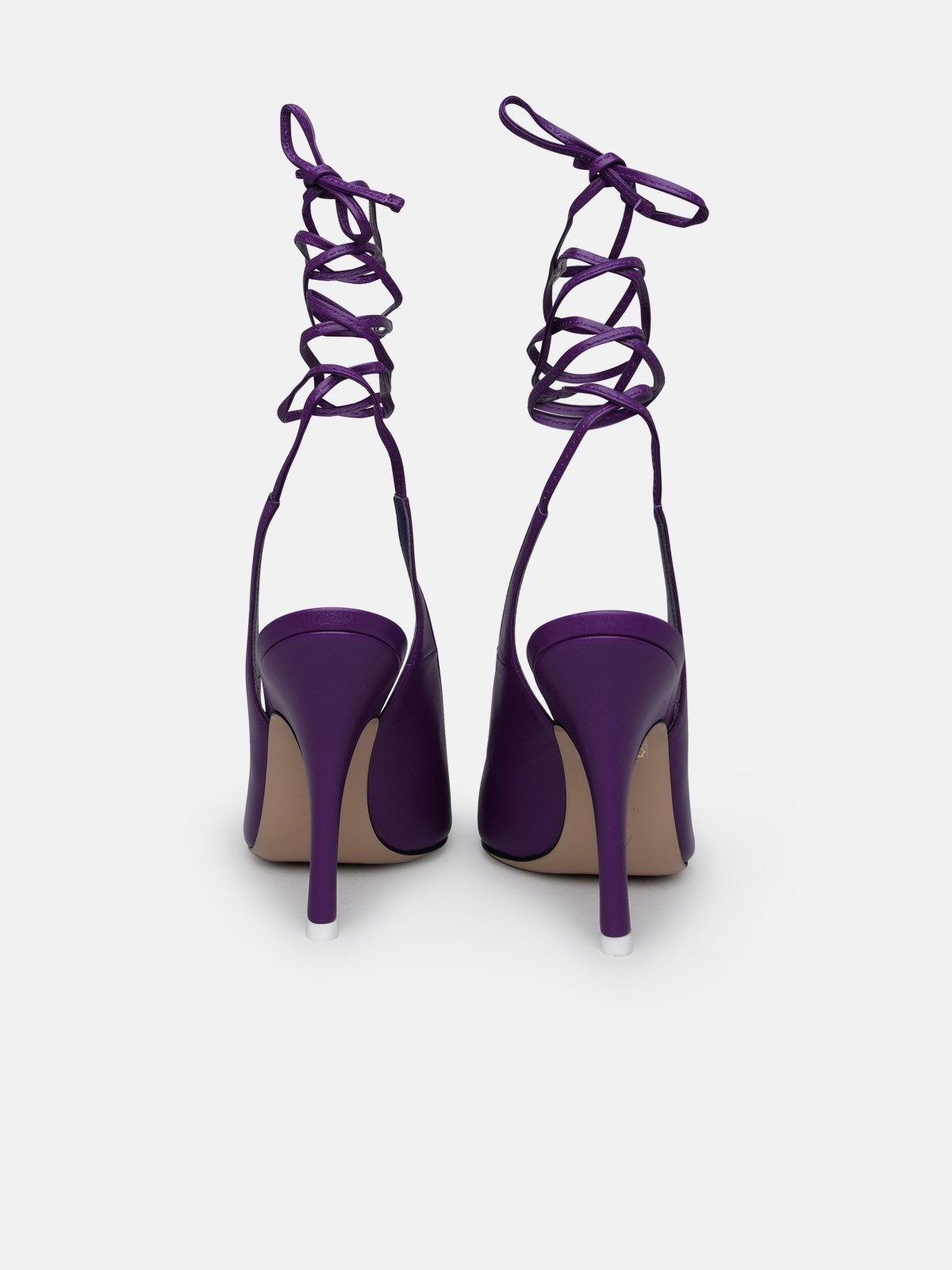 Venus slingback in purple leather - 4