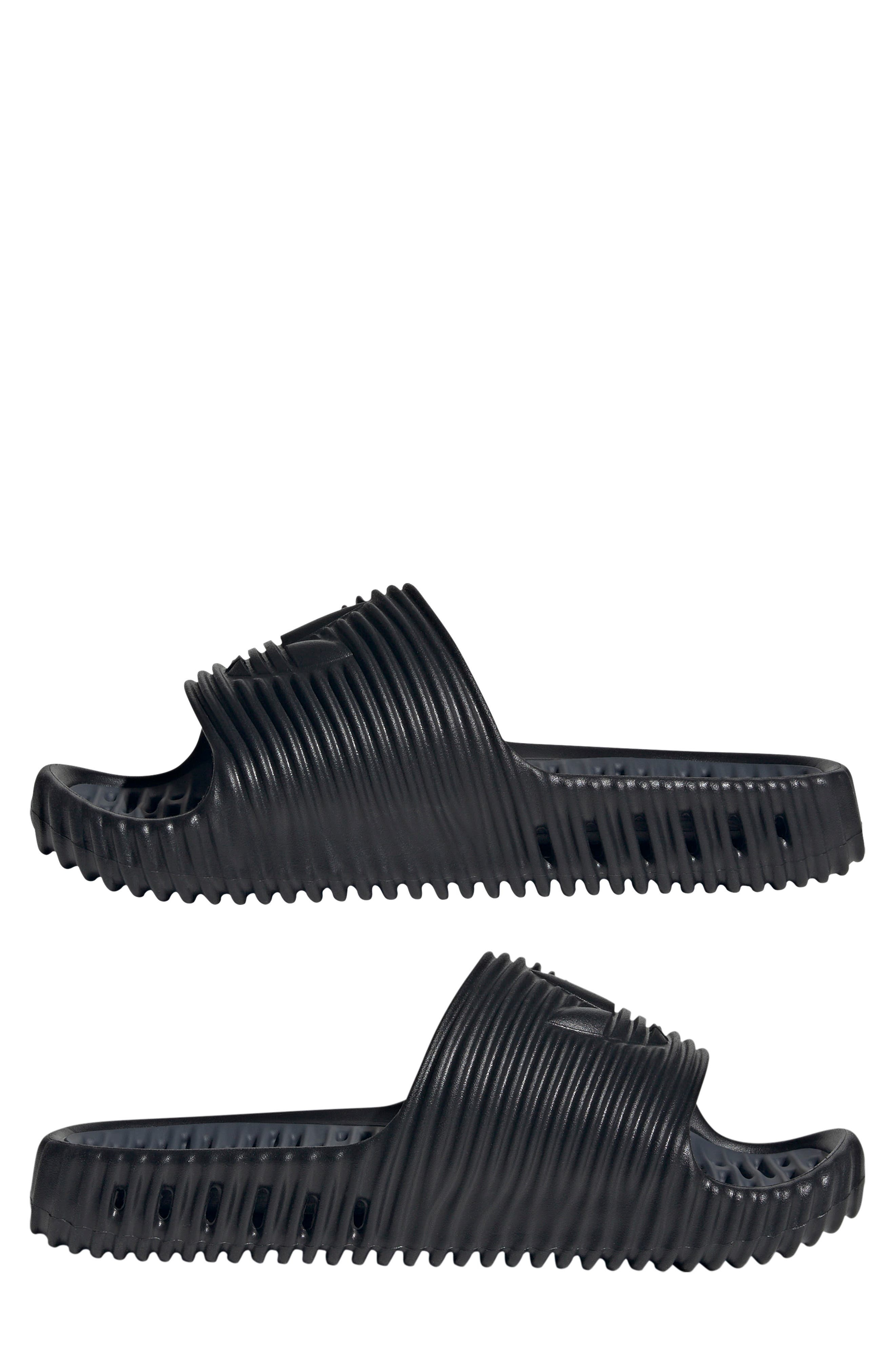 adidas Gender Inclusive Adilette 25 Slide in Black/Black/Grey at Nordstrom - 9
