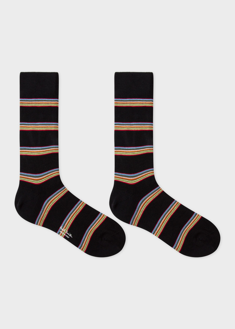 Paul Smith Black Block 'Signature Stripe' Socks outlook