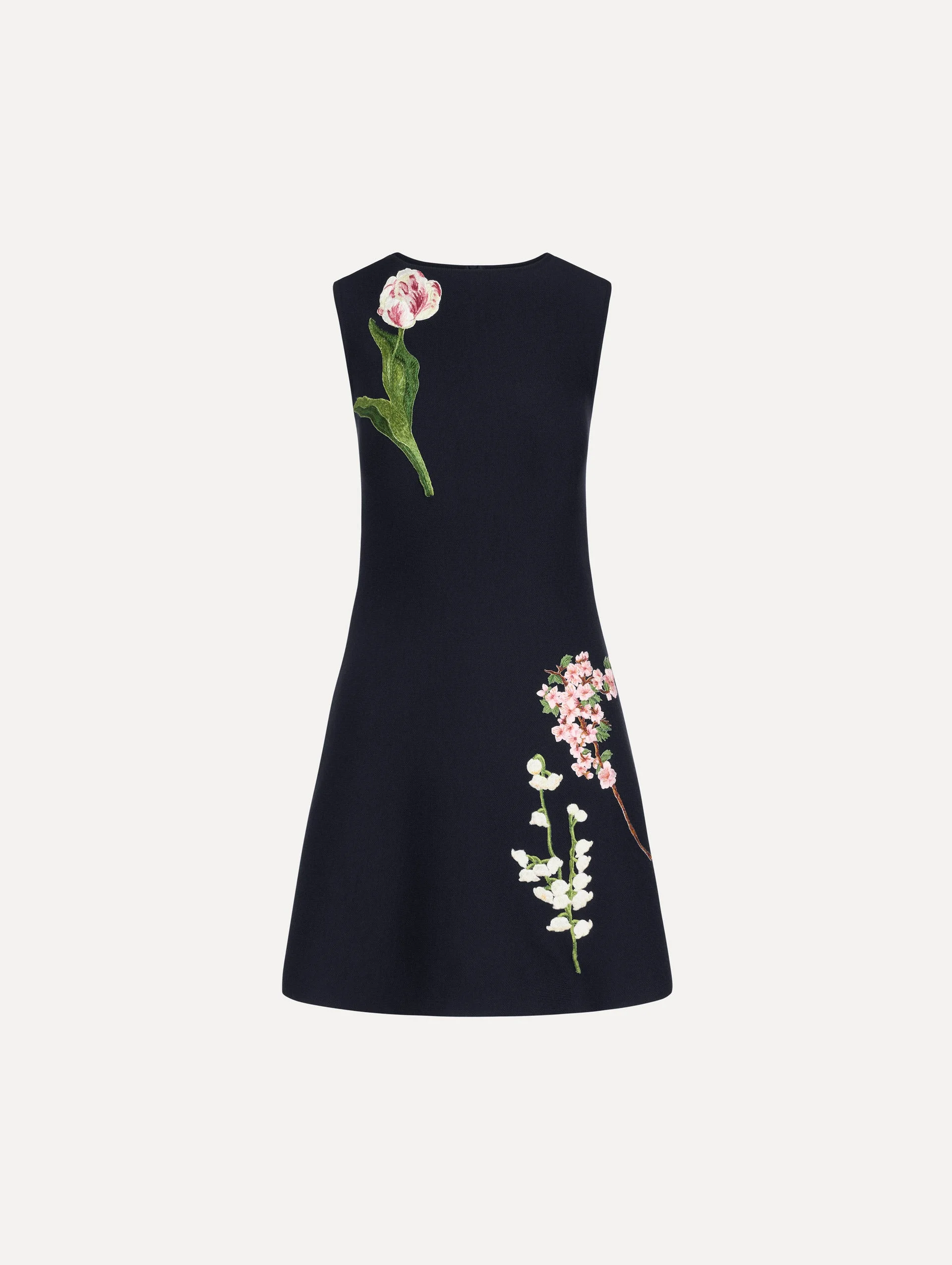 MIXED BOTANICAL EMBROIDERED DRESS - 1