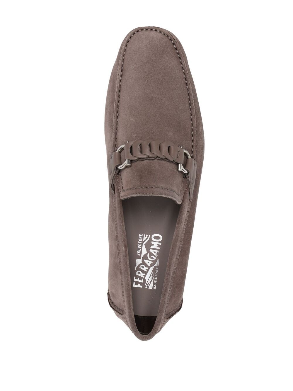 Gancini suede loafers - 4