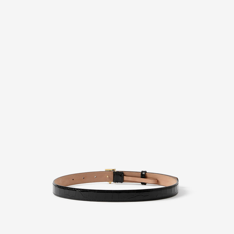 Burberry Embossed Leather TB Belt outlook