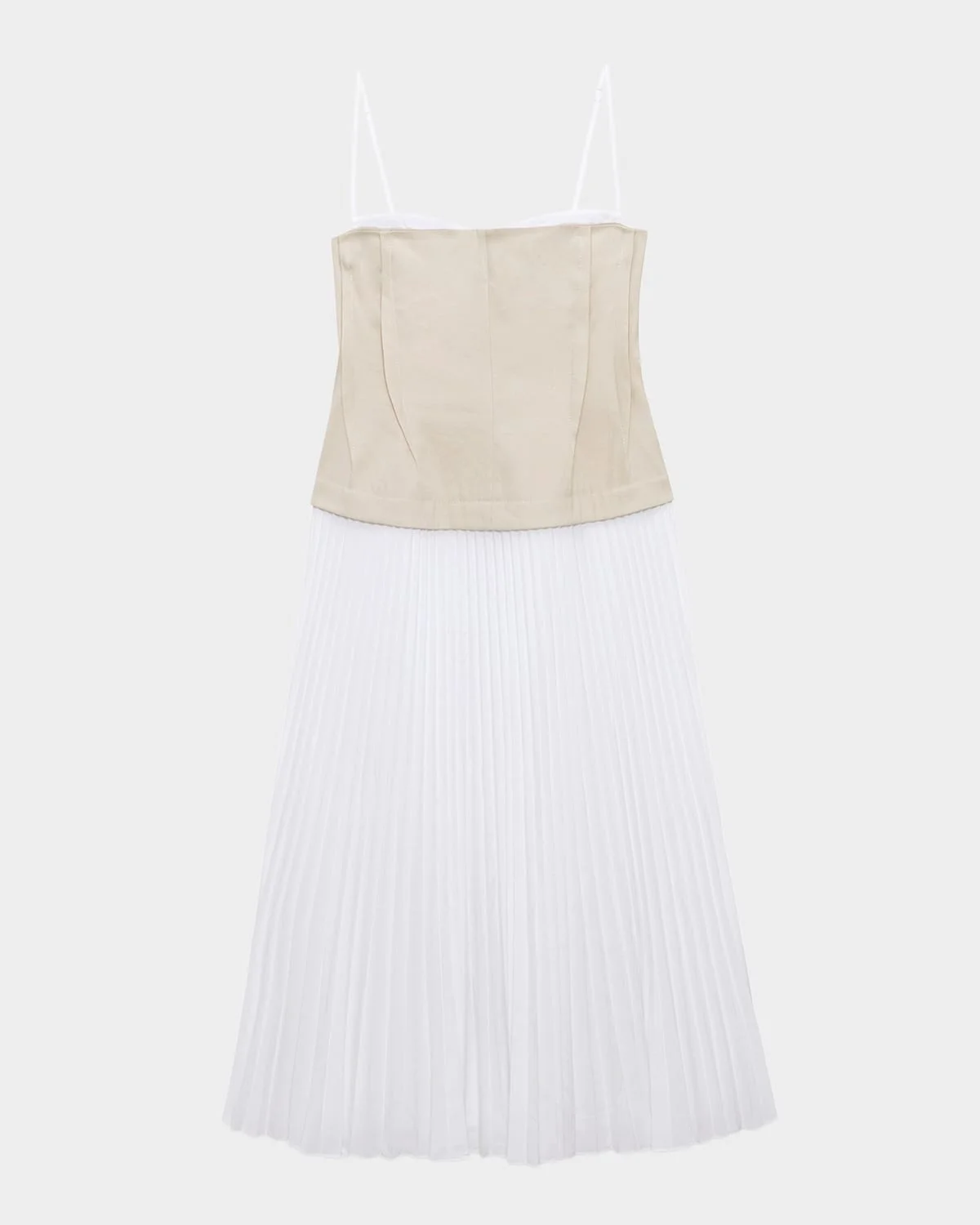 Duval Linen-Blend Bustier Midi Dress - 1