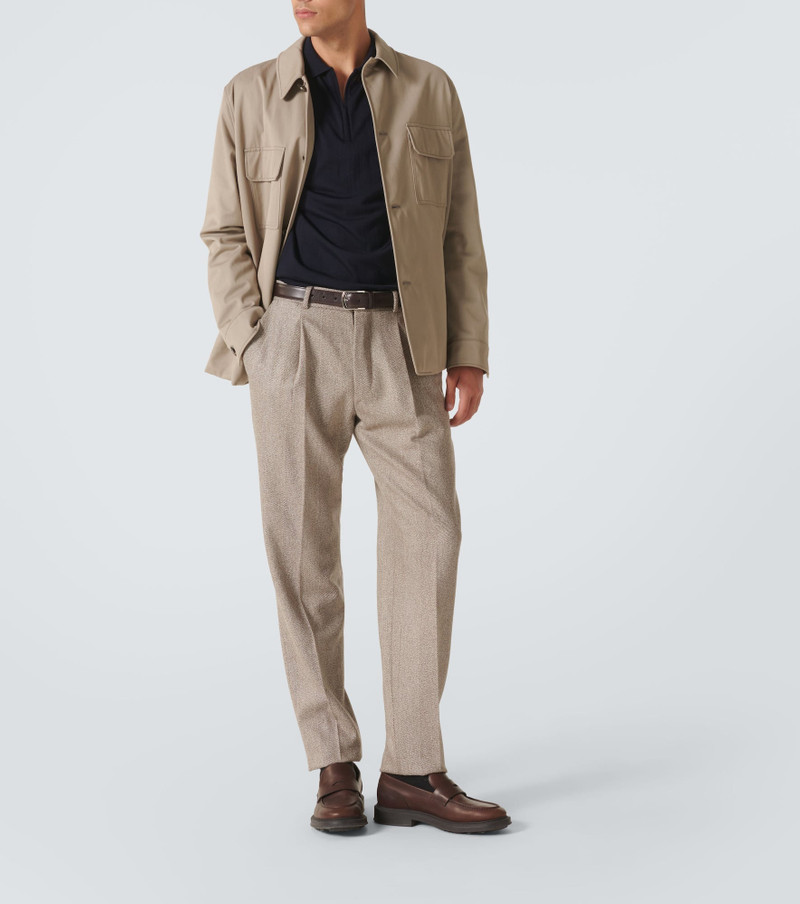 Loro Piana Wool zip-up polo shirt outlook