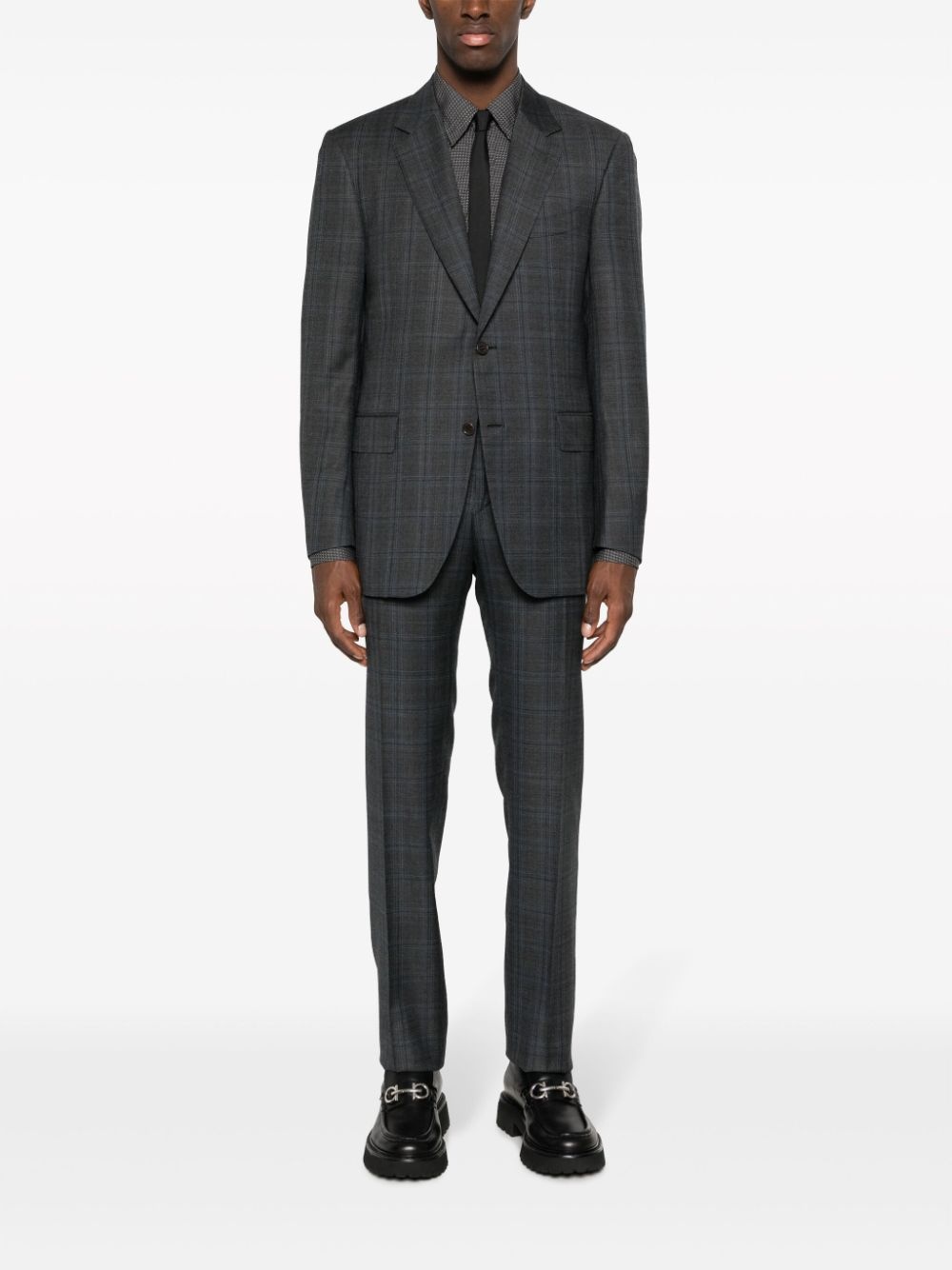 checked wool suit - 2